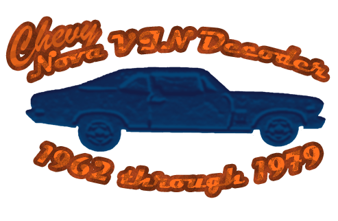 Chevy Nova VIN Decoder 1962-1979